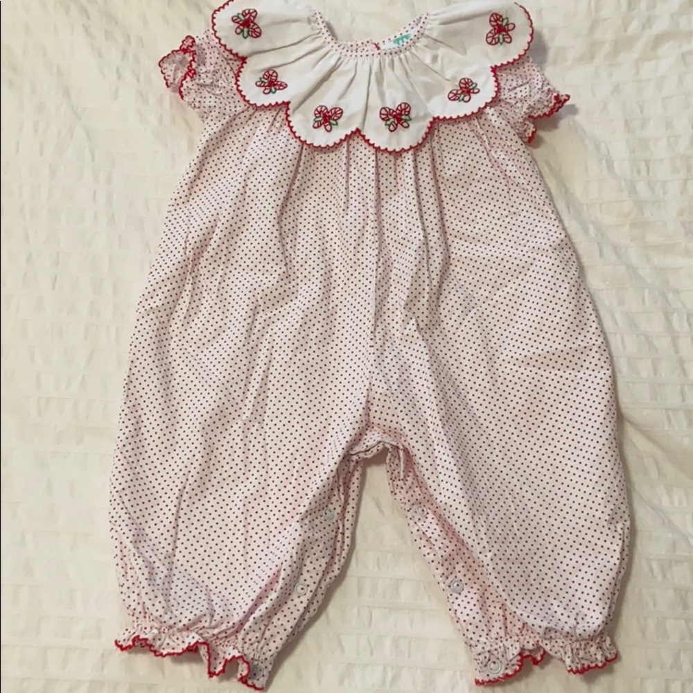 Shrimp & Grits Christmas Romper/Bubble